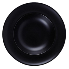 Homely Zakka 北歐創意啞光色釉陶瓷深湯盤/義大利麵盤/西餐盤, 莫蘭迪黑, 1個