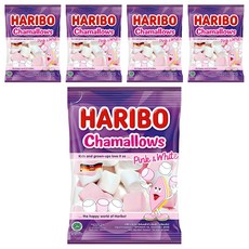HARIBO 棉花糖 粉色&白色, 150g, 5包