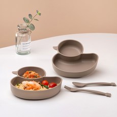 아띠홈 쁘띠포레 오리 식판, 초코, 2개