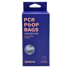 tails&me 尾巴與我 環保撿便袋 4捲 23x33cm, 藍色, 60張, 1盒