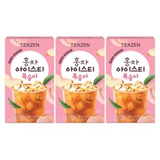 TEAZEN 紅茶冰桃10p, 3盒, 5g, 10包