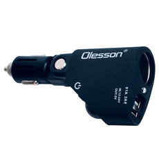 Olesson 奧立信 多角度可彎曲USB插座 車用充電器, 1孔, 1個