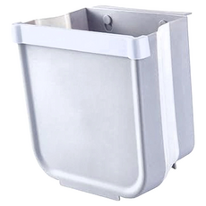 KOTI 極簡多功能摺疊式門縫掛垃圾桶, 大號, 白色, ABS+PP材質