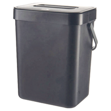 FEIDASH 飛達三和 北歐風廚房浴室地板掛壁式兩用收納垃圾桶, 黑色