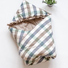 NANDDONG 嬰兒格紋包巾