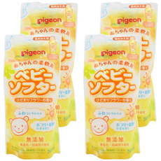 pigeon 貝親 嬰兒柔軟精 補充包, 500ml, 4包