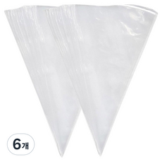 Bestom 三角形塑膠擠花袋 20cm 30入, 6個, 透明