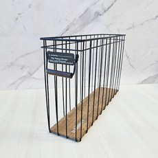 鄉村風復古系列側邊籃, 黑色, 1個