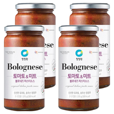 청정원 볼로네즈 파스타소스 토마토&미트, 370g, 4개