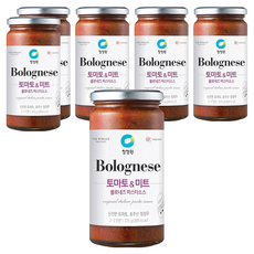 청정원 볼로네즈 파스타소스 토마토&미트, 370g, 6개