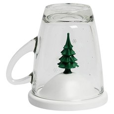 QUALy 四季玻璃杯, 冬 透明色 + 白色 + 綠色, 1個