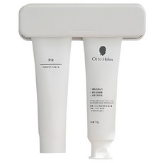 efactory Judy N 按壓式夾型浴室牙膏洗面乳軟管掛架, 1個, 白色