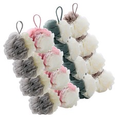 Apnalchangchang 彩色蓬鬆起泡沐浴球, 16個, 1入, 隨機出貨