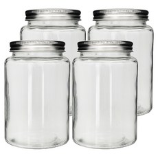 Mir 金屬蓋玻璃罐, 550ml, 4入