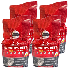 WORLD'S BEST CAT LITTER 貓漾 環保玉米砂 植物纖維多貓, 3.18kg, 4包