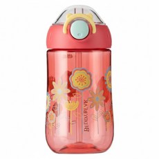 BEDDYBEAR 杯具熊 鴨嘴塑膠吸管杯, 花花世界, 400ml, 1個