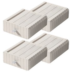 Market Plan 彩色簡易收納抽屜, 4個, 白色