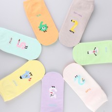 SAESILRO 孩童數字印花運動短襪7件組