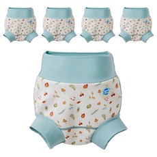 Happy Nappy 3D游泳尿布褲 森林小橡果 12~24個月 XL 5件