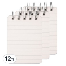 JF Company J4 線圈便攜式迷你筆記本 80張 橫線, 12個, 透明