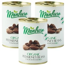 Manfuso 紅腰豆罐頭, 3罐, 400g