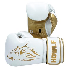 HOWLF Glory 拳擊手套, 白色 + 金色, 1個