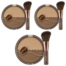 IPKN Latteholic Latte in the Mood Shading + 化妝刷套裝 9.8g, 01 Pecan Brown, 3組