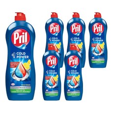Pril 淨麗 高效能洗碗精, 冷水去油, 653ml, 6瓶
