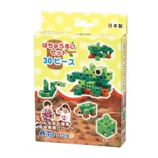 ArTeC 日本彩色積木 基礎入門系列 爬蟲世界 日本製造 30片, 五種變換造型 美洲鬣蜥 + 蛇 + 青蛙 + 變色龍 + 烏龜, 1組