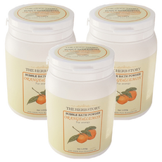 더허브스토리 대용량 버블바스 파우더 오렌지 앤 레몬향, 1kg, 3개
