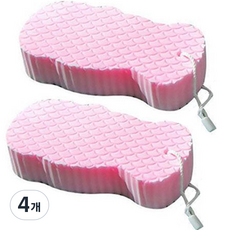 네이누스 때밀이 매직 스펀지, 핑크, 2개입, 4개