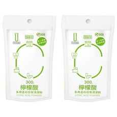 生活大師檸檬酸 天然檸檬酸清潔粉 多用途居家清潔 有效去除水垢異味, 300g, 2入
