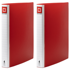 Lan CHYn 連勤牌文具 pp四孔圓型夾 加厚板 lc-9004 r, 紅, 2個