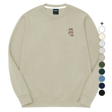 옥스타 남녀공용 부끄냥 자수 특양면 맨투맨 4SSP026