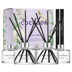 코코도르 퍼퓸 디퓨저, 화이트쟈스민, 200ml, 4개