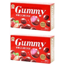 義美 QQ糖巧克球 量販 草莓風味, 2盒, 135g