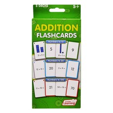 Junior Learning 數學加法學習閃卡 包含1到100的加法練習 提升數學運算能力, 多色, 1組