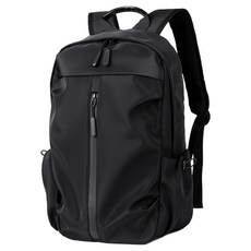 捷華 防潑水休閒雙肩包 3030 牛津布 帶USB充電接口, 黑色, 27.5 x 15 x 45cm