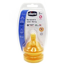 chicco 舒適哺乳 乳膠奶嘴 單孔 2入, 2個月以上, 1組