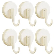 코지웰 접착식 각도 조절 후크 흡착식 다용도 걸이, 화이트, 6개