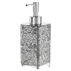 冰川紋分裝瓶 方形400ml 透黑色 按壓式乳液分裝瓶 洗手液瓶 沐浴乳瓶, 1個