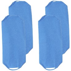 竹纖維搓澡巾, 藍色, 1入, 4個