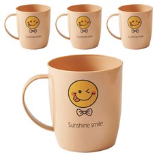 THE ZAKKA 多彩微笑牙刷杯, 4個, 粉色