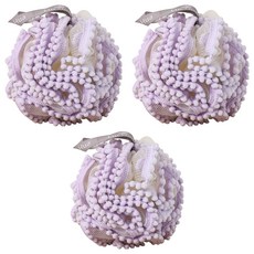 珍珠蕾絲泡泡沐浴球, 1入, 紫色, 3個