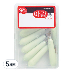 씨타임 EX 야광 스틱싱커 쭈꾸미 방망이 봉돌 추 세트, 9개입, 5세트