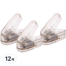 누사인 투명 원터치 미니 펀치 NS088S, 브라운, 12개