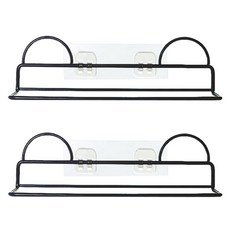 YOUNGGREEN 鐵製浴室拖鞋架 1層, 2個, 黑色