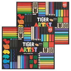 MY LITTLE TIGER 老虎迷你美術盒文具組, 2套, 混合顏色