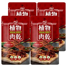 Hoya 弘陽食品 植物肉乾 川味朝天椒風味 非基改植物性蛋白 純素可食 無添加防腐劑, 50g, 4包