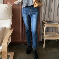 sugarfun 女款低飽和色調日常丹寧褲